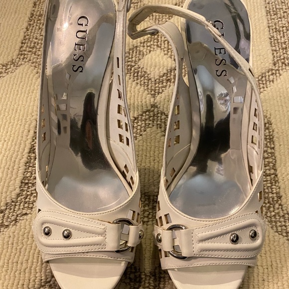 Guess Shoes - White Guess Open toe Pumps